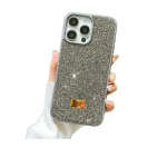 Προστατευτική θήκη για iPhone 14 Pro Max με γκλίτερ - γκρι