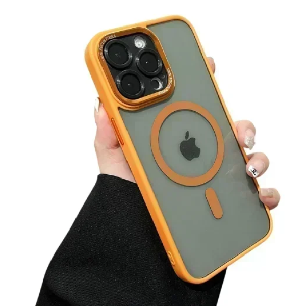Προστατευτική θήκη MagSafe για iPhone 15 Pro – διάφανη πορτοκαλί