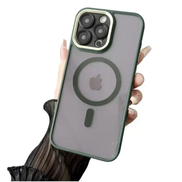 Προστατευτική θήκη MagSafe για iPhone 15 Pro Max – διάφανη πράσινη