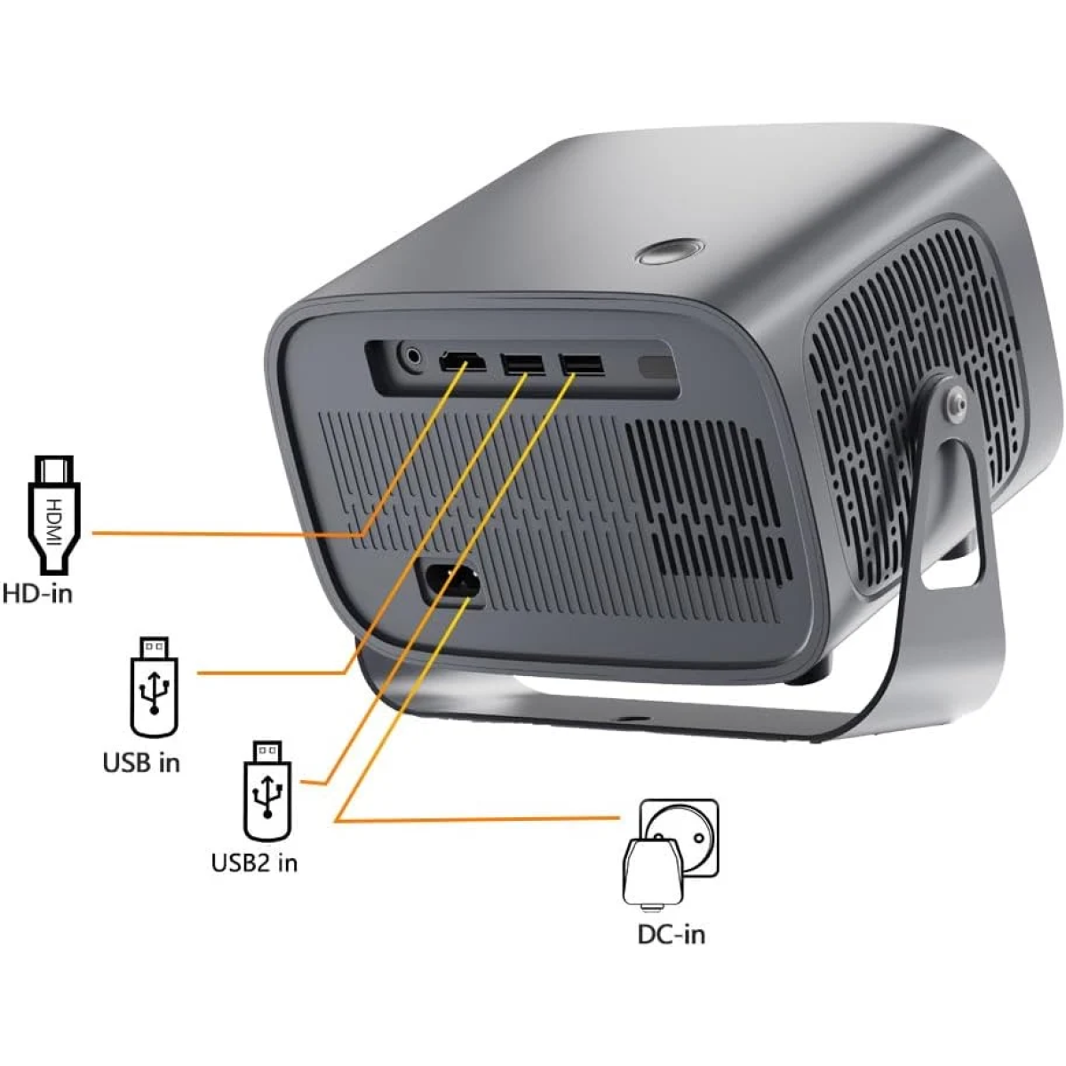 Προβολέας Smart LED 4K Ultra HD Με WiFi 2.4G+5G – Andowl YG500