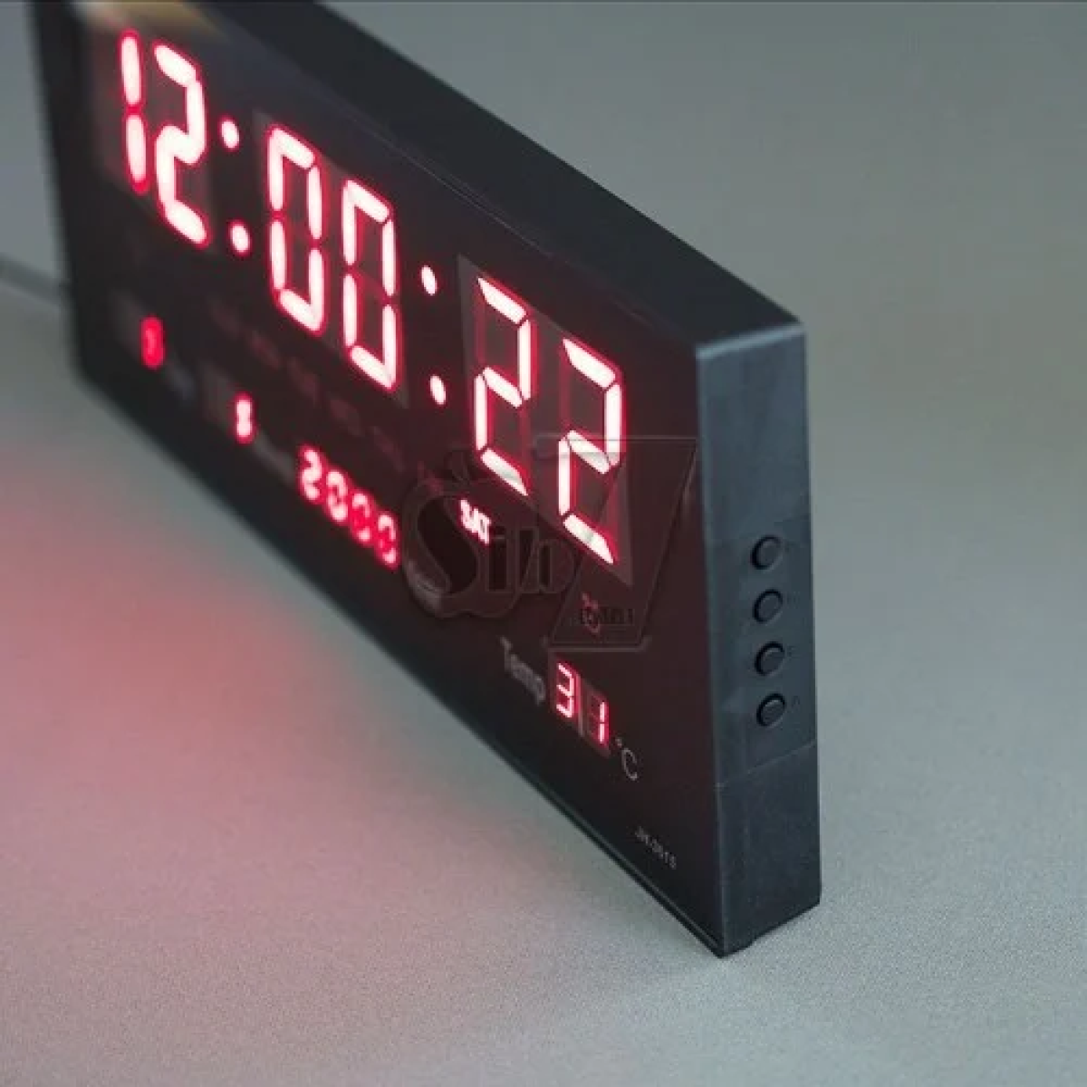 Ψηφιακό Ρολόι LED Τοίχου 151x368mm Με Θερμοκρασία Και Ημερολόγιο Arrango AK48212