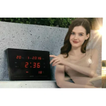 Ψηφιακό Ρολόι LED Τοίχου 155x235mm Με Θερμοκρασία Και Ημερολόγιο Arrango AK48213