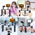 PULUZ 4 σε 1 Selfie Kit με Τρίποδο – Σταθερή Βάση Κινητού, Φωτισμό & Μικρόφωνο PKT3024 - Image 10