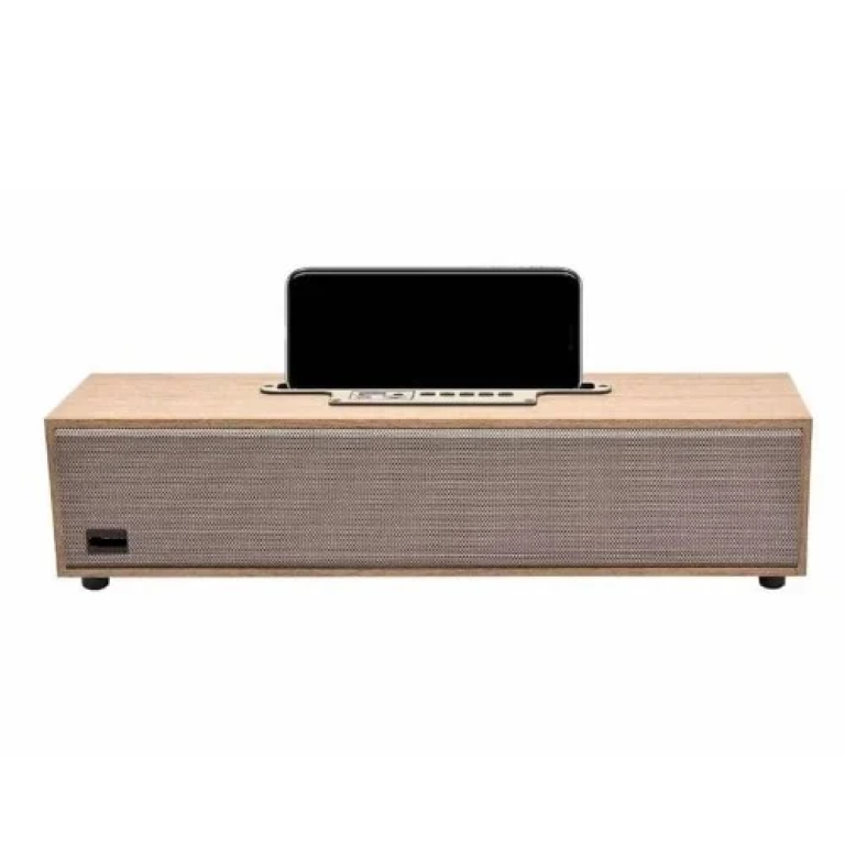 Ρετρό Ηχείο Bluetooth 2.5" με Θέση για Κινητό Andowl Q-YX2240 2.5" - Ανοιχτό Καφέ