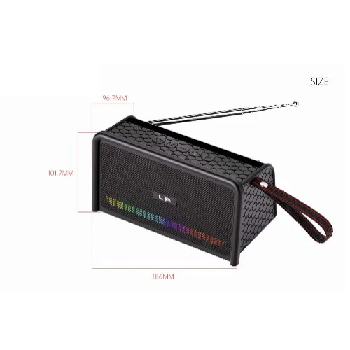 Φορητό Ηχείο Bluetooth 8W Με RGB Φωτισμό, FM, USB/TF & Ηλιακό Πάνελ LP-V86 SUN Mini