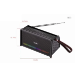 Φορητό Ηχείο Bluetooth 8W Με RGB Φωτισμό, FM, USB/TF & Ηλιακό Πάνελ LP-V86 SUN Mini