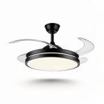 Rixme RZ.FL-200W Ανεμιστήρας Οροφής με LED Φως & Τηλεχειριστήριο – Μαύρος