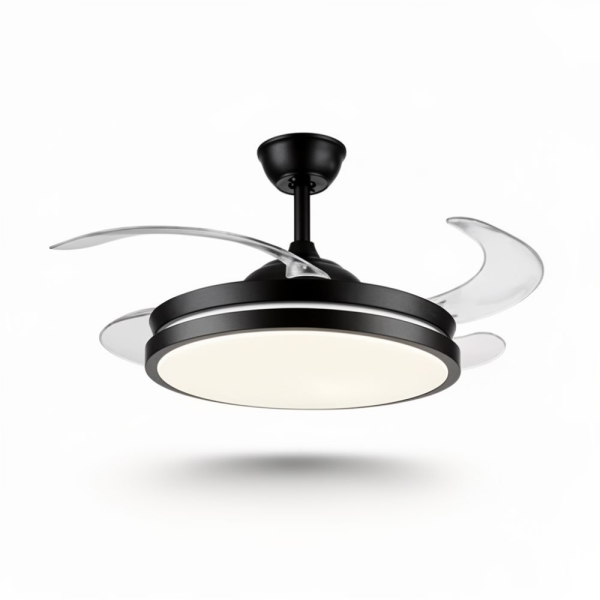 Rixme RZ.FL-200W Ανεμιστήρας Οροφής με LED Φως & Τηλεχειριστήριο – Μαύρος