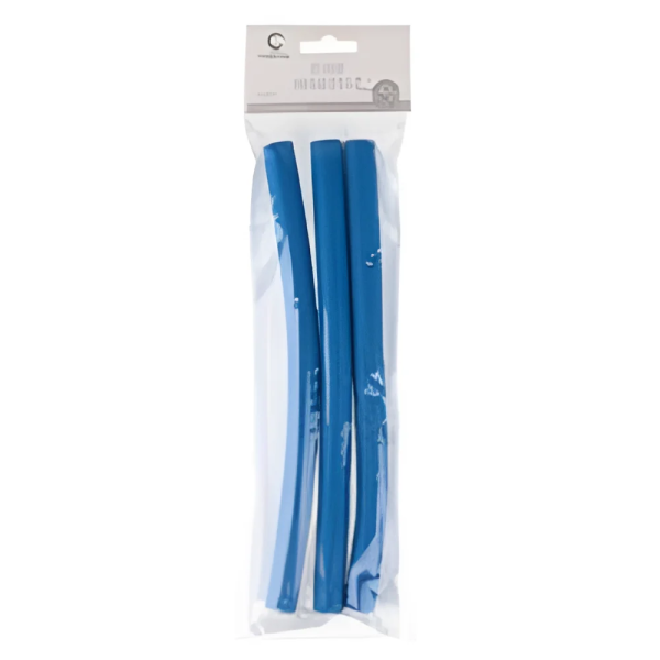 Ρολεϊ Μαλλιών 24x1.8cm Σιλικόνης 3τμχ JFQ-637057-7 Μπλε