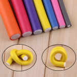 Ρολεϊ Μαλλιών 24x1.8cm Σιλικόνης 3τμχ JFQ-637057-7 Κίτρινα