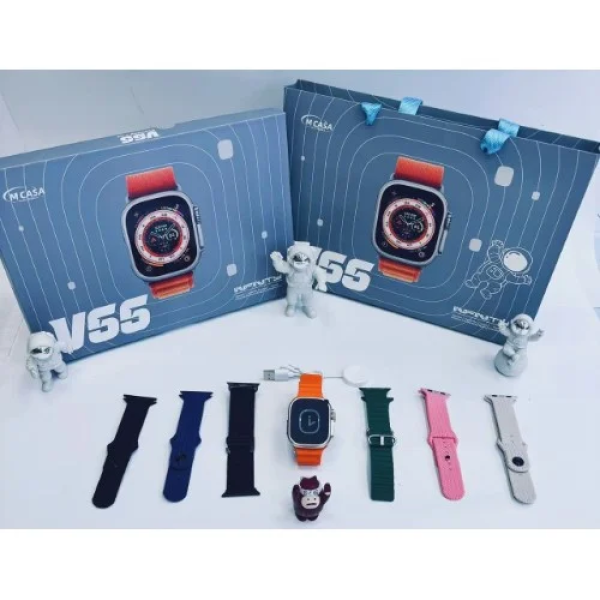 Ρολόι Smartwatch με 7 Λουράκια V55 Infinity