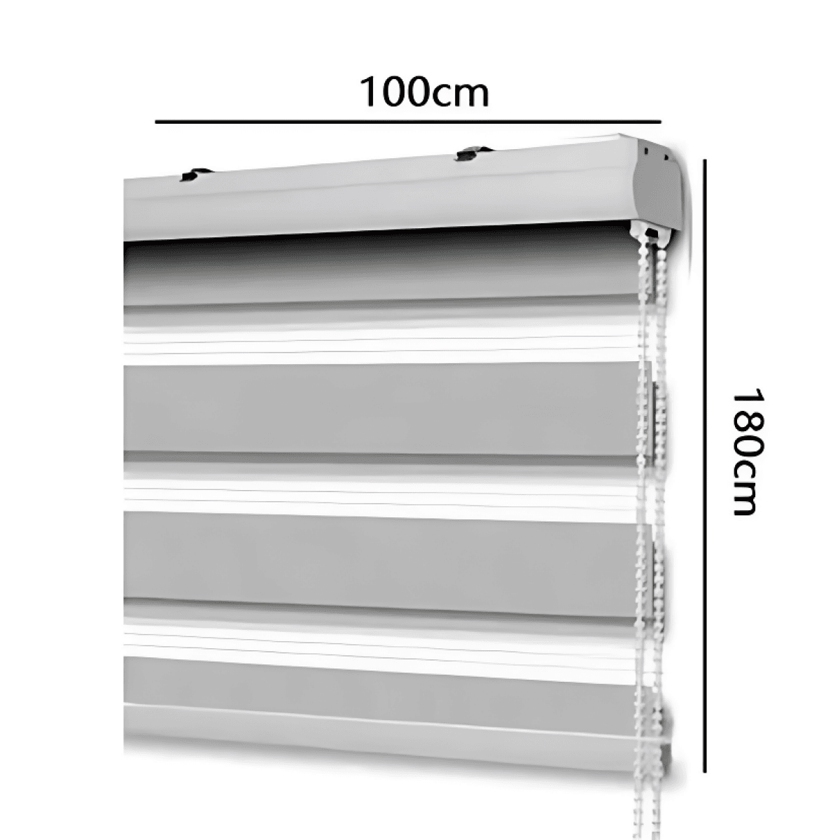 Ρολοκουρτίνα διπλή (zebra) 100x180cm SDS-27559 γκρι - Image 3