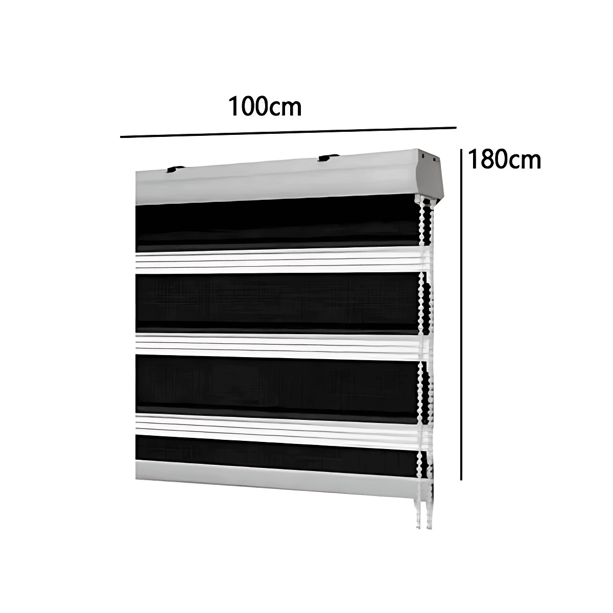 Ρολοκουρτίνα διπλή (zebra) 100x180cm SDS-27561 μαύρο - Image 3
