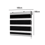 Ρολοκουρτίνα διπλή (zebra) 100x180cm SDS-27561 μαύρο - Image 3