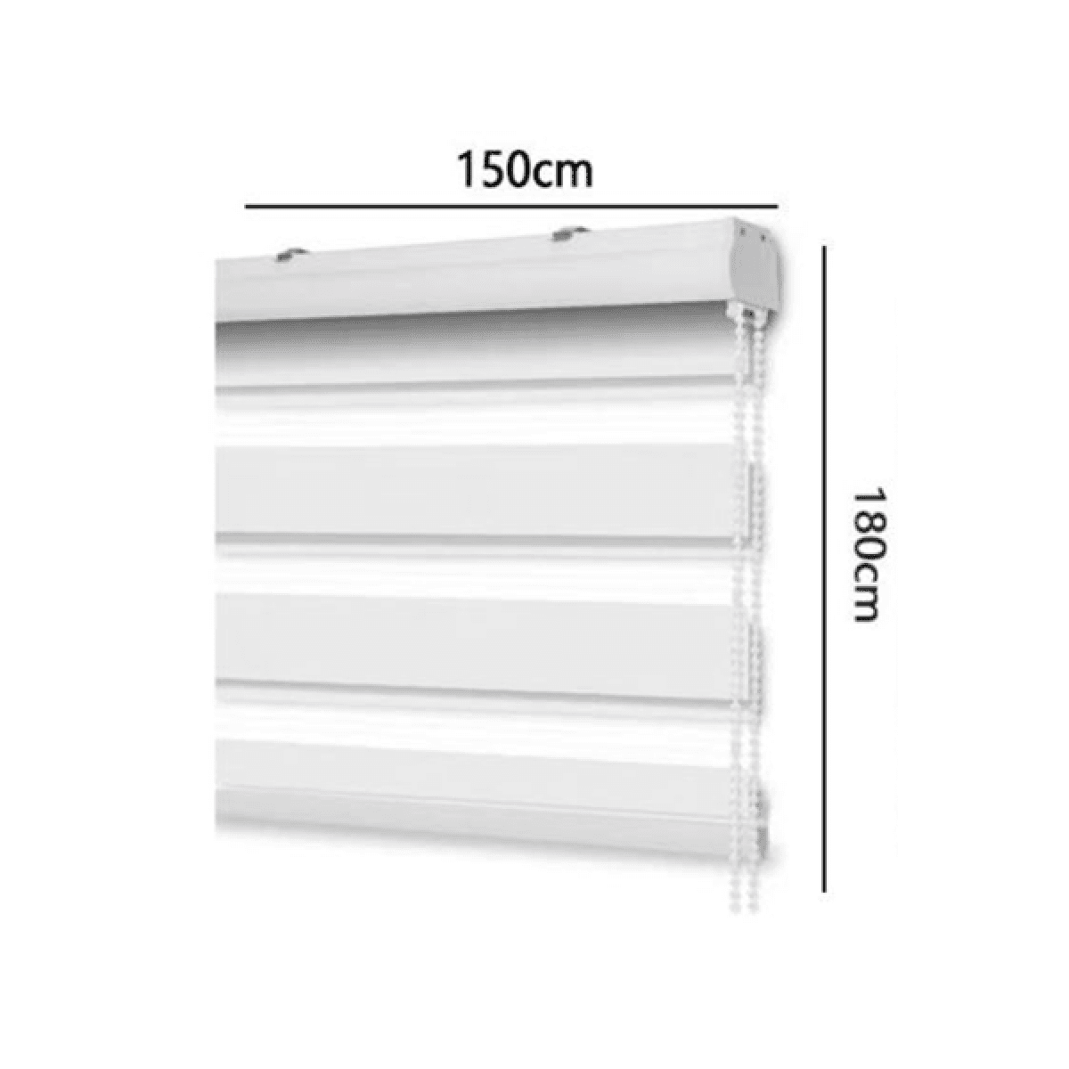 Ρολοκουρτίνα διπλή (zebra) 150x180cm SDS-27566 λευκό - Image 4