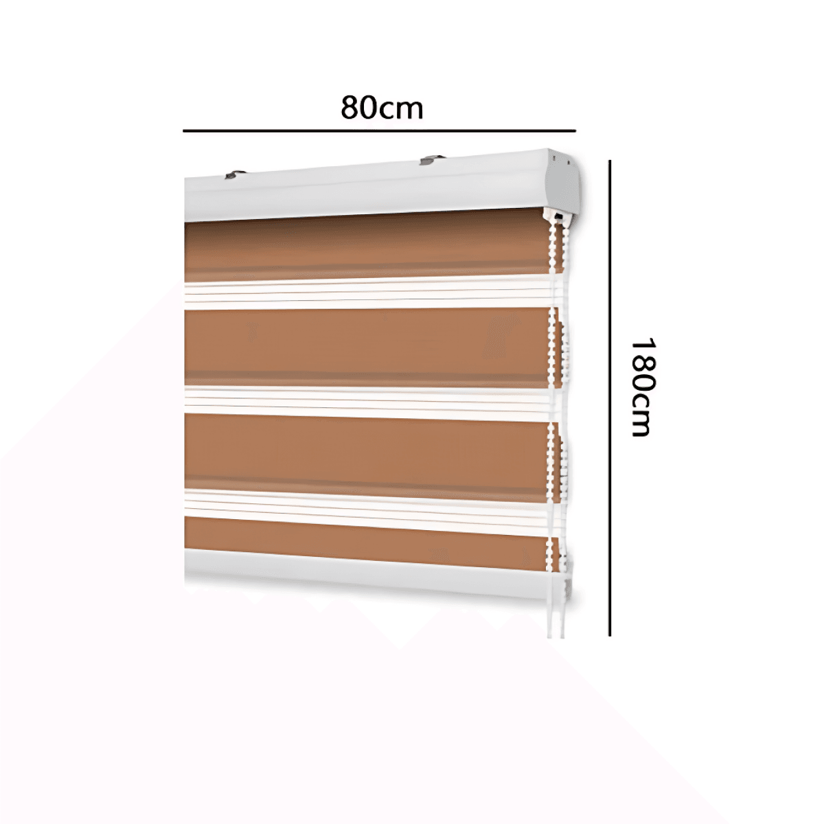 Ρολοκουρτίνα διπλή (zebra) 80x180cm SDS-27556 καφέ - Image 3