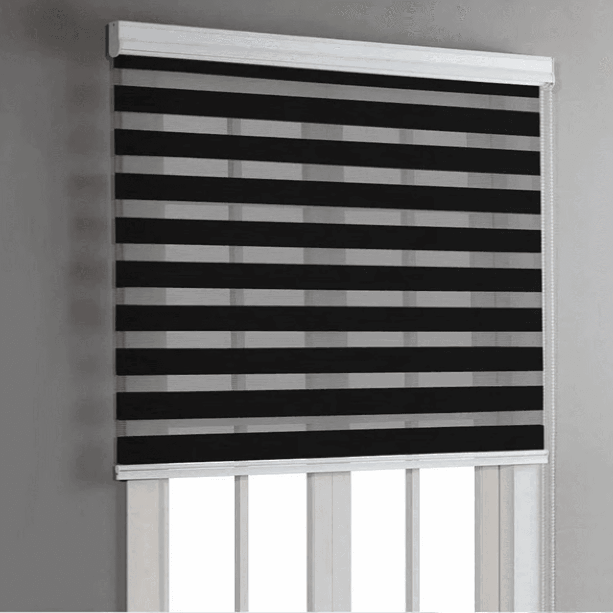 Ρολοκουρτίνα διπλή (zebra) 80x180cm SDS-27557 μαύρο - Image 2