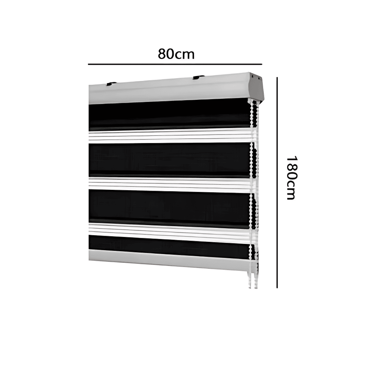 Ρολοκουρτίνα διπλή (zebra) 80x180cm SDS-27557 μαύρο - Image 3