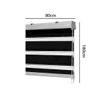 Ρολοκουρτίνα διπλή (zebra) 80x180cm SDS-27557 μαύρο - Image 3
