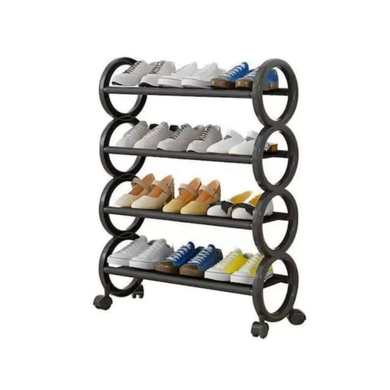 Σχάρα παπουτσιών 4 στρώσεων 57cm με ροδάκια jg-0136