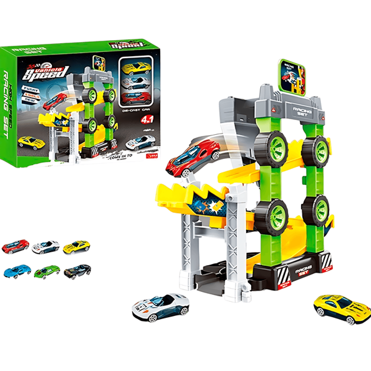 Σετ αγώνων πίστας για αυτοκινητάκια - Track Car Racing Set SDS-26908 πολύχρωμο - Image 2