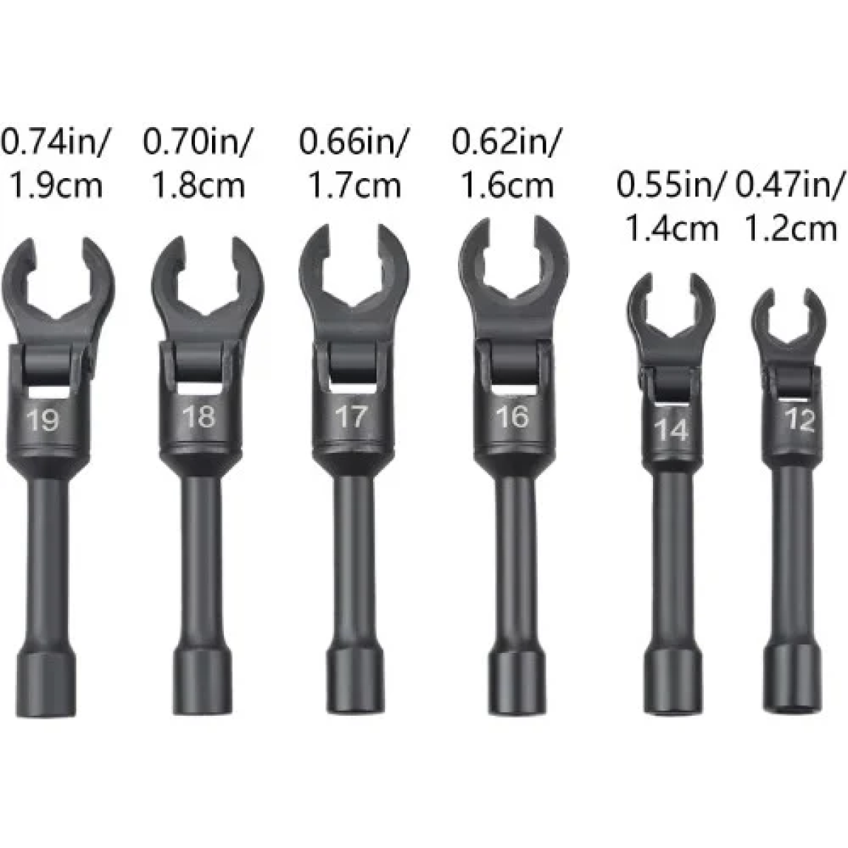 Σετ Καρυδάκια Brake Line με Άνοιγμα Crowfoot 6 Τεμαχίων - Image 3
