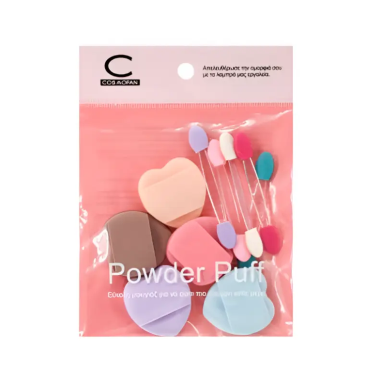 Σετ Μακιγιάζ 5τμχ Σφουγγαράκια & 5τμχ Απλικατέρ Σκιών 84917