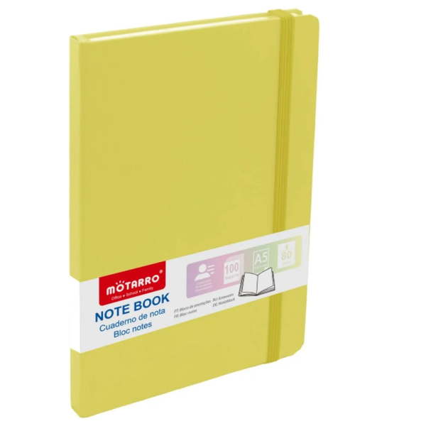 Σημειωματάριο Motarro 21x14.5cm Κίτρινο A5 100 Φύλλων MU069-1