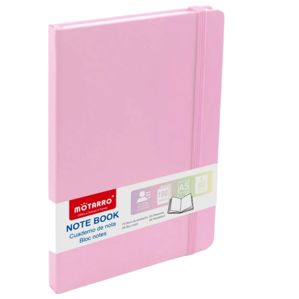 Σημειωματάριο Motarro 21x14.5cm Ροζ A5 100 Φύλλων MU069-1