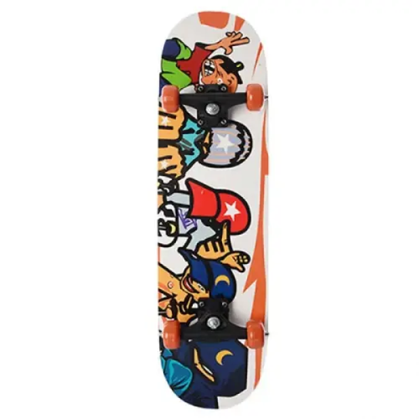 Skateboard με Σχέδιο Παιδάκια Πολύχρωμο