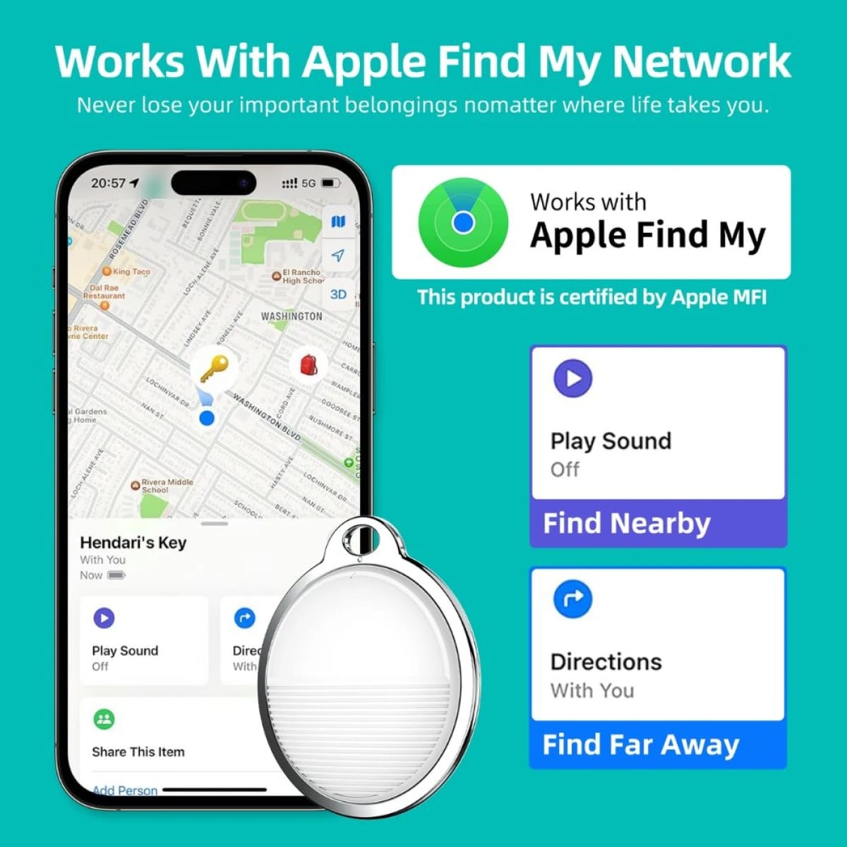 Smart Tag Συμβατή με Apple Find My – Για iPhone & iOS Συσκευές