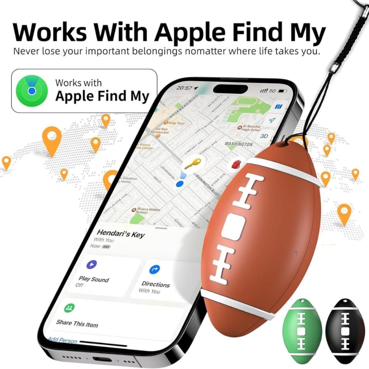Smart Tag Συμβατή με Apple Find My – Για iPhone & iOS Συσκευές, Πράσινο