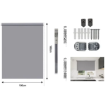 Tpster Ρόλερ Σκίασης Μερικής Συσκότισης 100x180cm Γκρι 23785