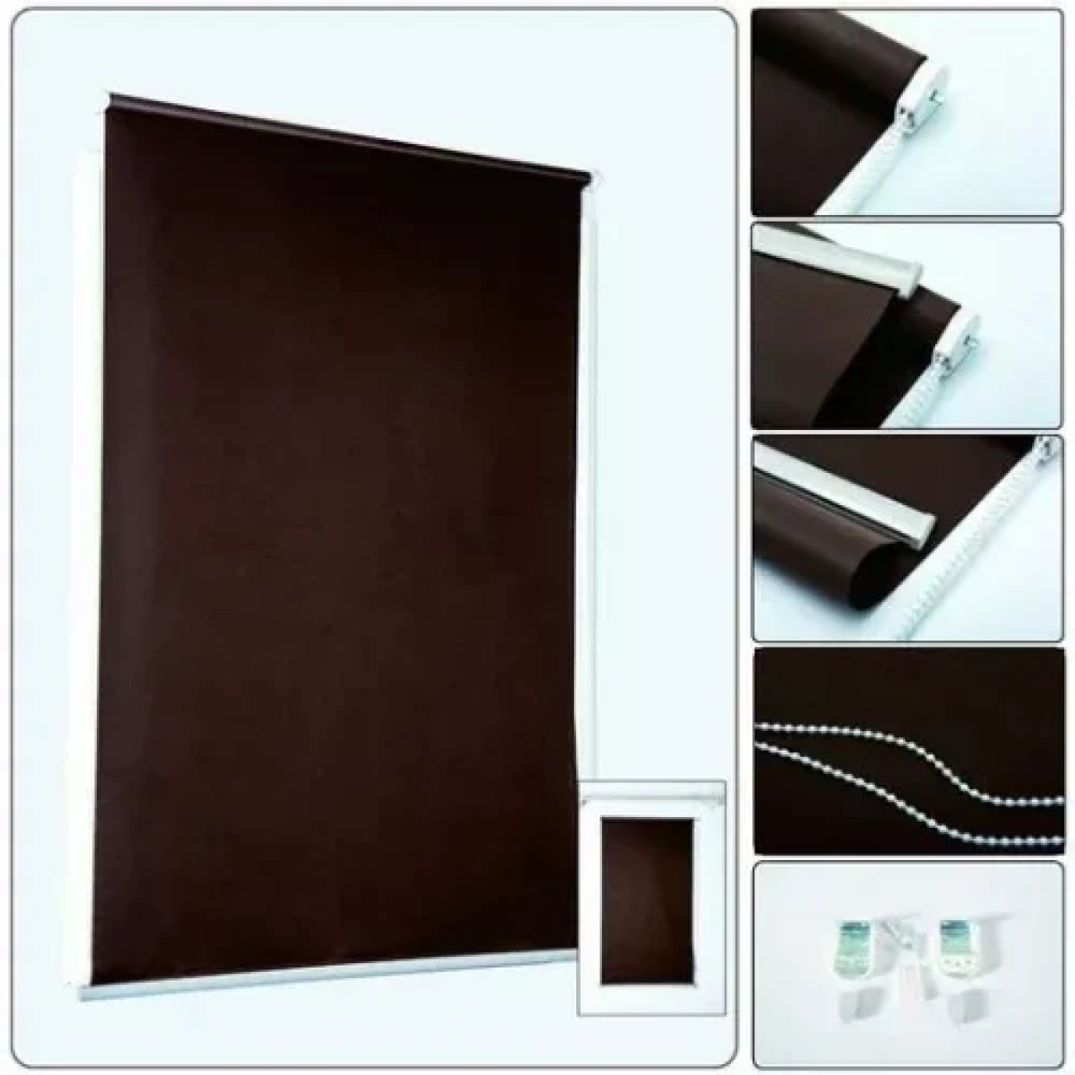 Tpster Ρόλερ Σκίασης Μερικής Συσκότισης 150x180cm Καφέ 23804