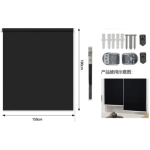 Tpster Ρόλερ Σκίασης Μερικής Συσκότισης 150x180cm Μαύρο 23807