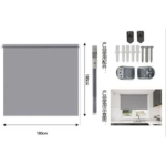 Tpster Ρόλερ Σκίασης Μερικής Συσκότισης 180x180cm Γκρι 23812