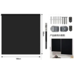 Tpster Ρόλερ Σκίασης Μερικής Συσκότισης 180x180cm Μαύρο 23816