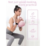 Βαράκι Γυμναστικής Kettlebell από PVC 4kg Ροζ με δώρο Γάντια