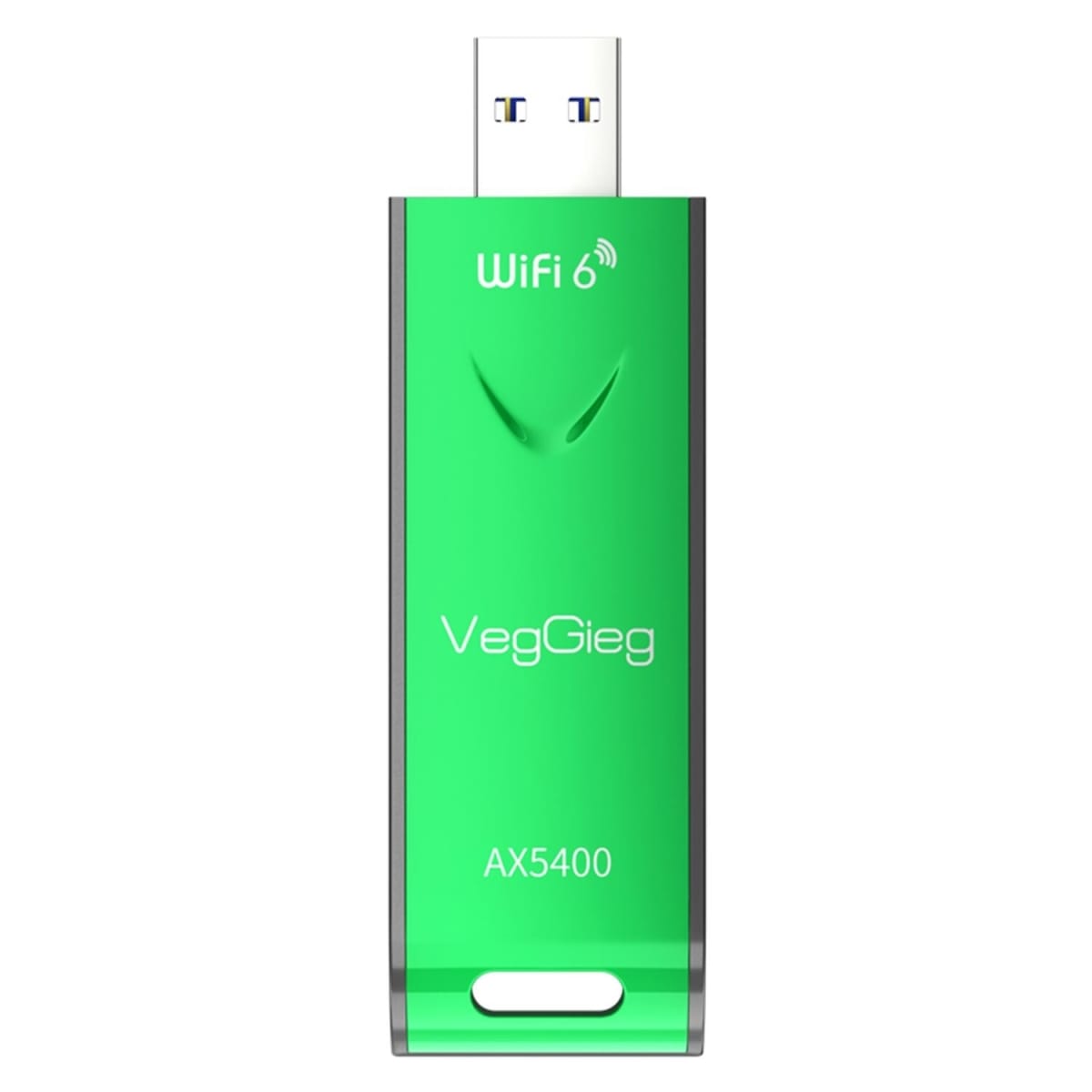 VegGieg K5400 Gaming WiFi Adapter – Τριπλής Μπάντας USB WiFi 6 5400Mbps με Αντιπαρεμβολή και WPA3