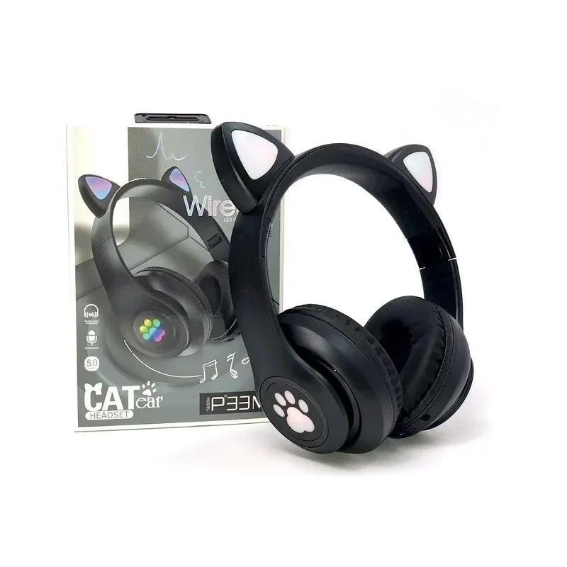 Ασύρματα Ακουστικά Cat Ear Headphones P33M - Μαυρο