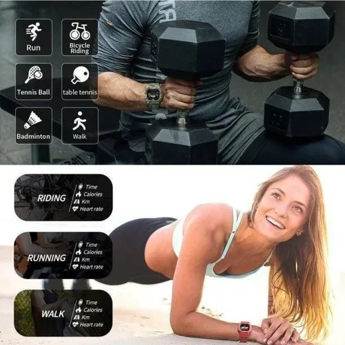 Αδιάβροχο Ρολόι Smartwatch Βιομετρικό Αθλητικό Lokmat Ocean - Image 3