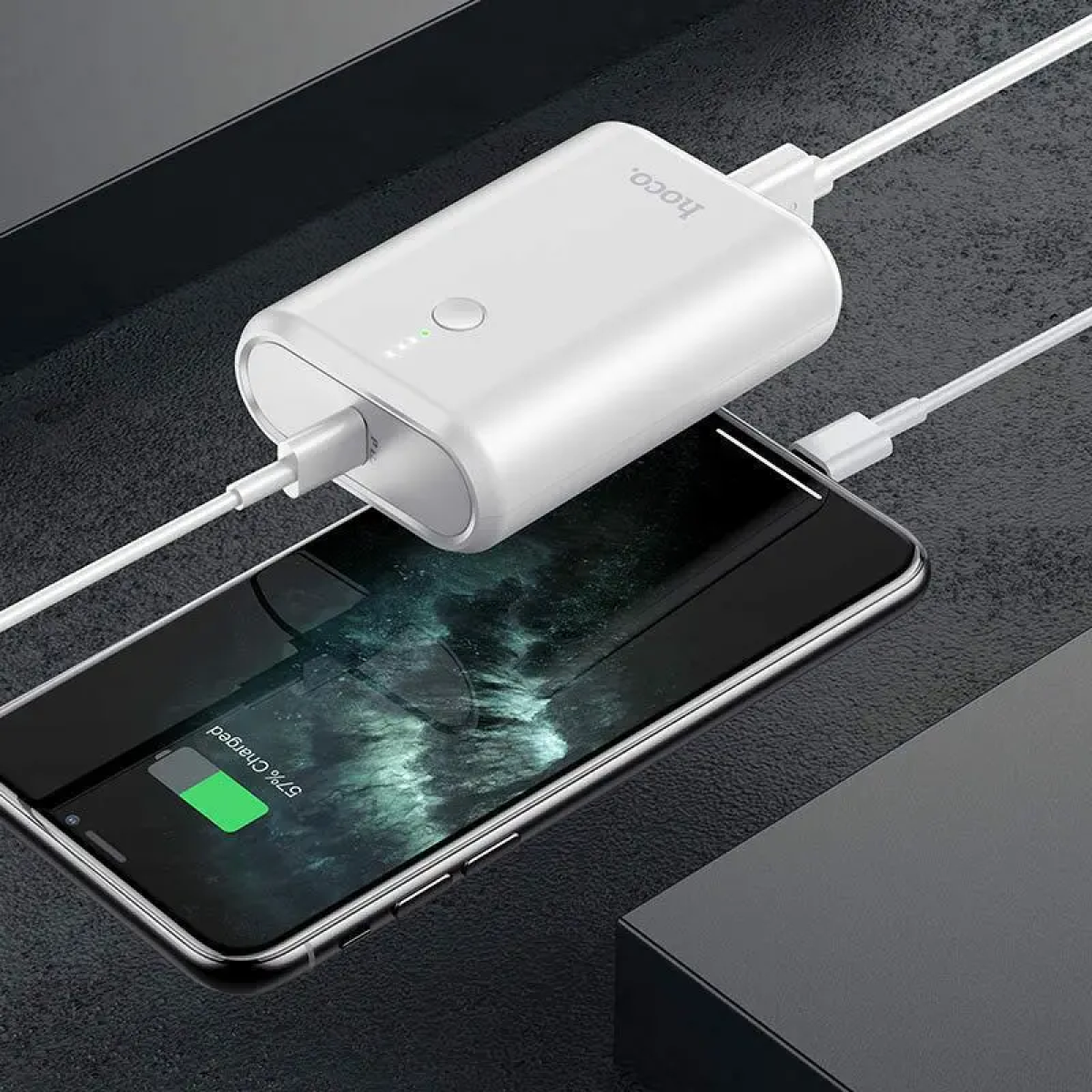 Hoco Q3 Mayflower Power Bank 10000mAh με USB-A & USB-C QC 3.0 – Λευκό