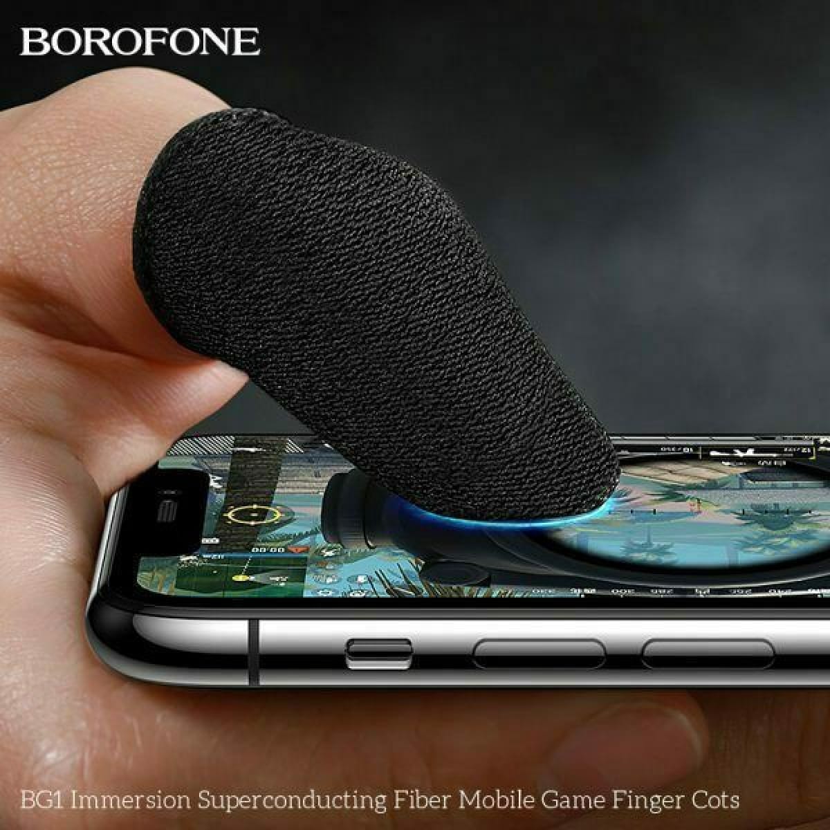 Borofone BG1 Superconducting Fiber Finger Sleeves 2 τεμάχια – Μαύρο Χρώμα