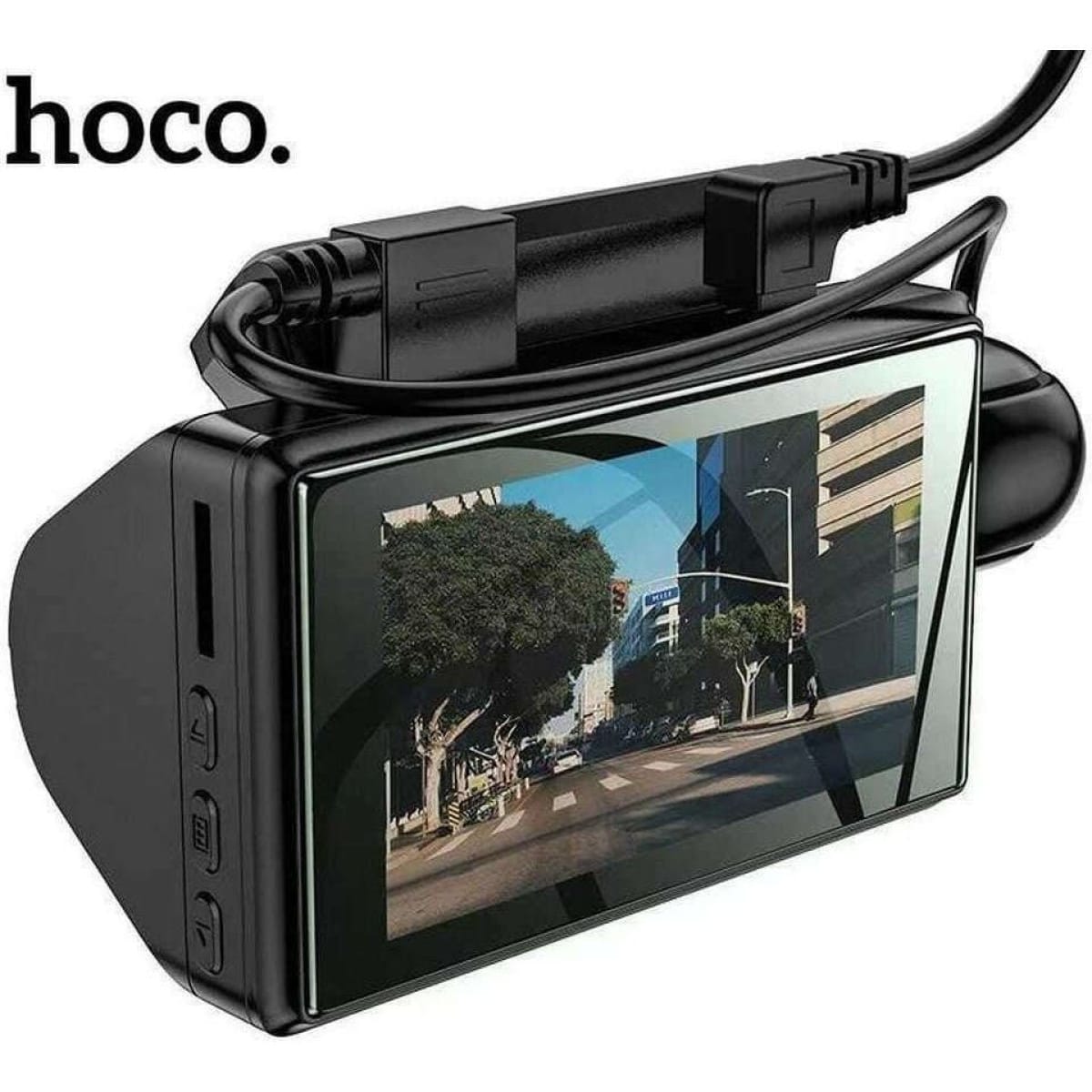 Hoco DI07 Dual Κάμερα DVR Αυτοκινήτου με Κλιπ για Παρμπρίζ – Μαύρη