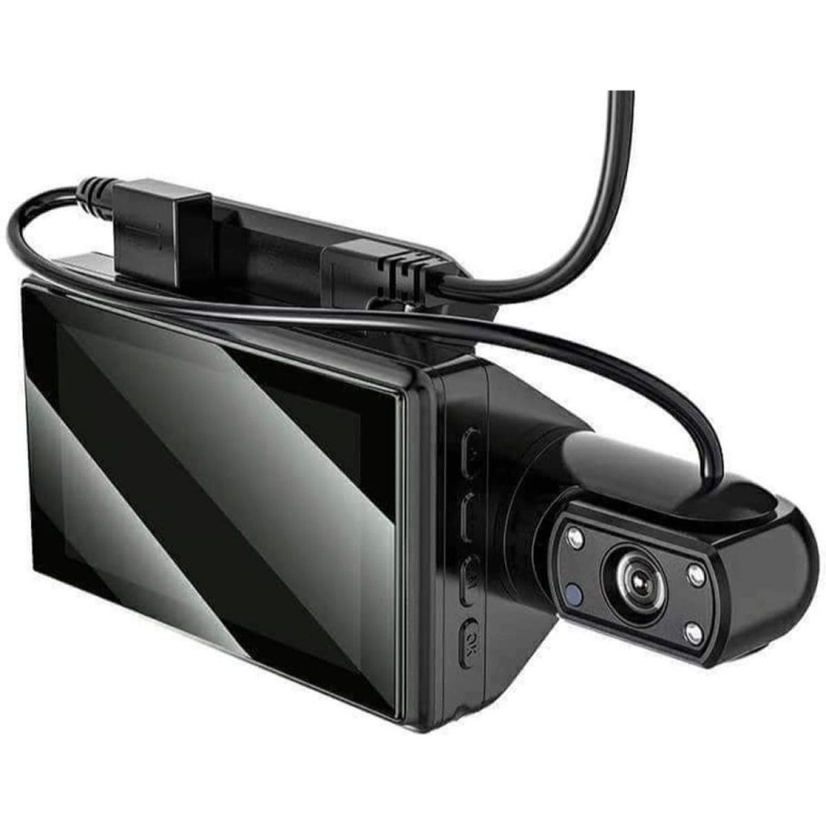 Hoco DI07 Dual Κάμερα DVR Αυτοκινήτου με Κλιπ για Παρμπρίζ – Μαύρη