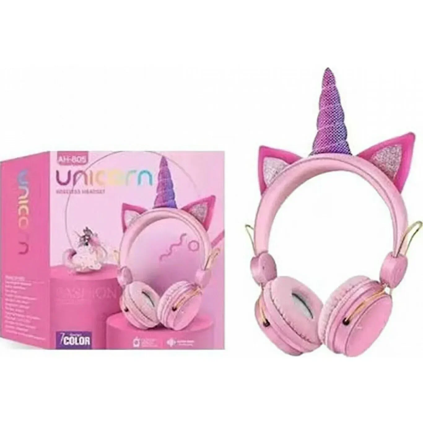 AH805 Unicorn Ασύρματα On Ear Παιδικά Ακουστικά - Image 1