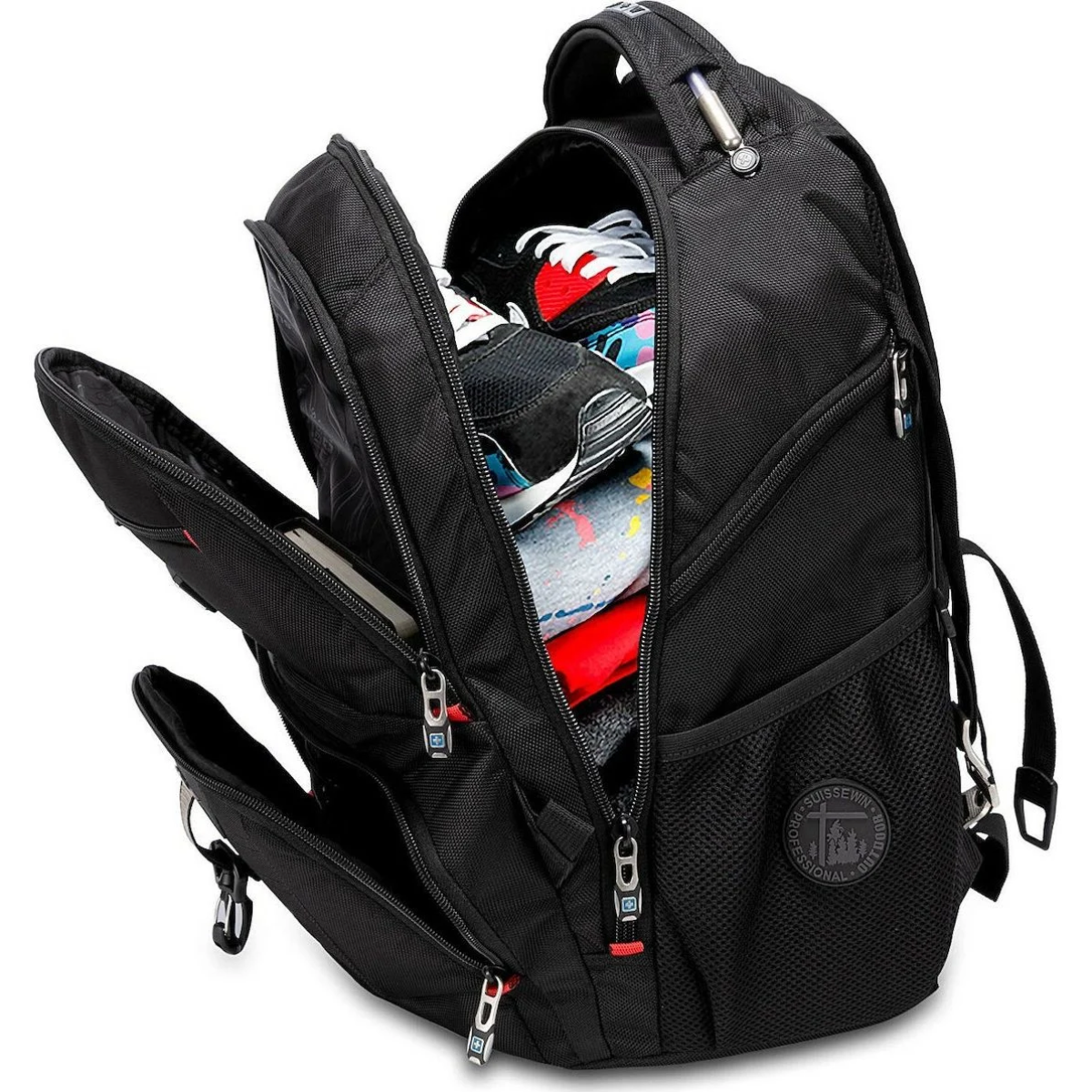 Suissewin 9932 Σακίδιο Πλάτης 45L με Θήκη Laptop - Μαύρο