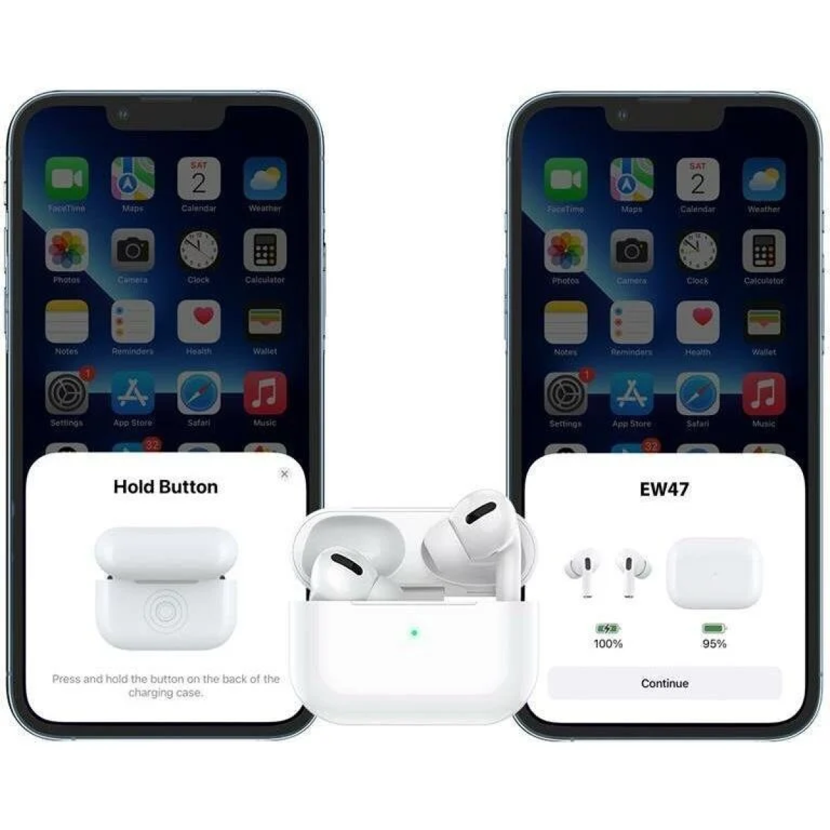 Hoco EW47 True Wireless Stereo Earbuds με Θήκη Φόρτισης - Λευκά