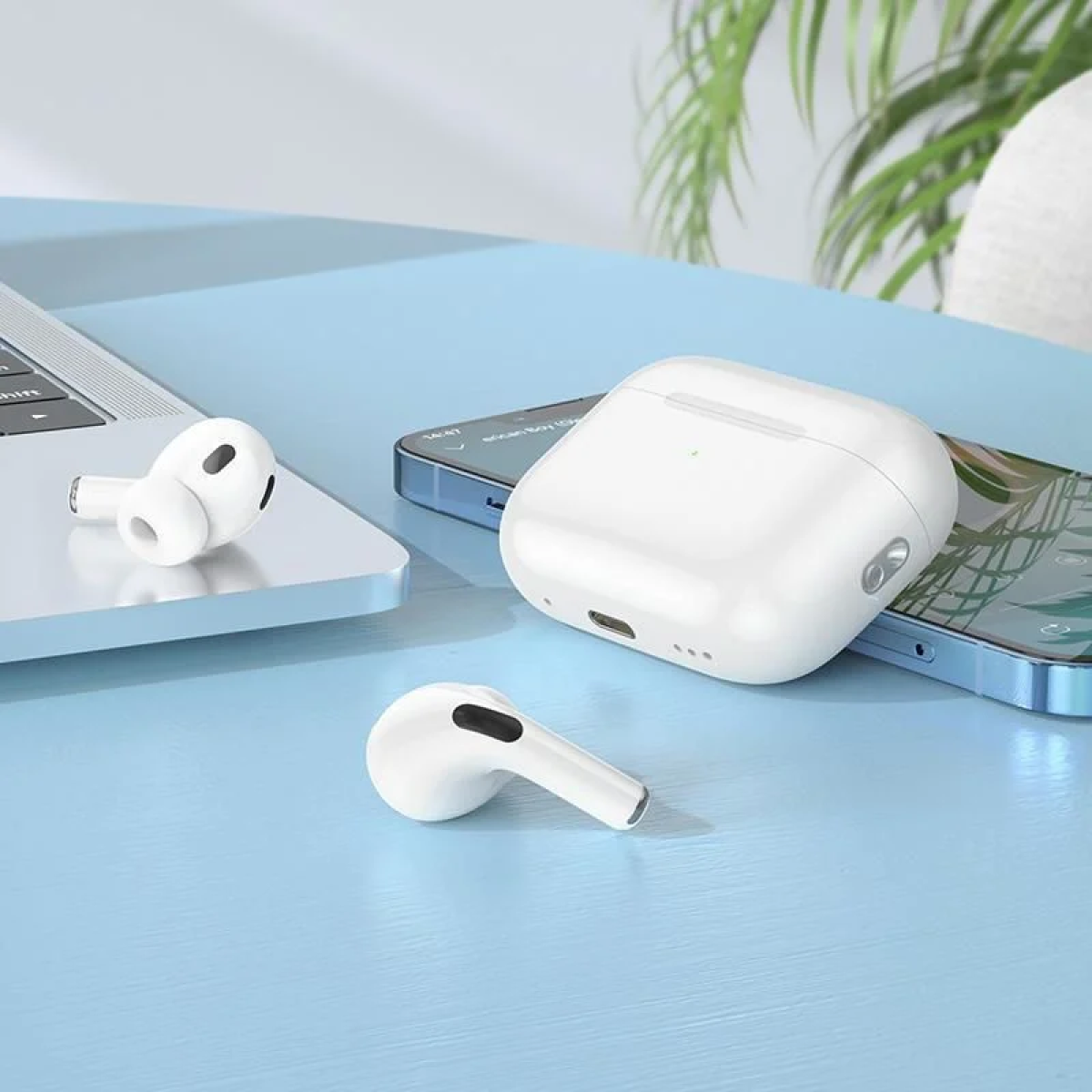 Hoco EW47 True Wireless Stereo Earbuds με Θήκη Φόρτισης - Λευκά