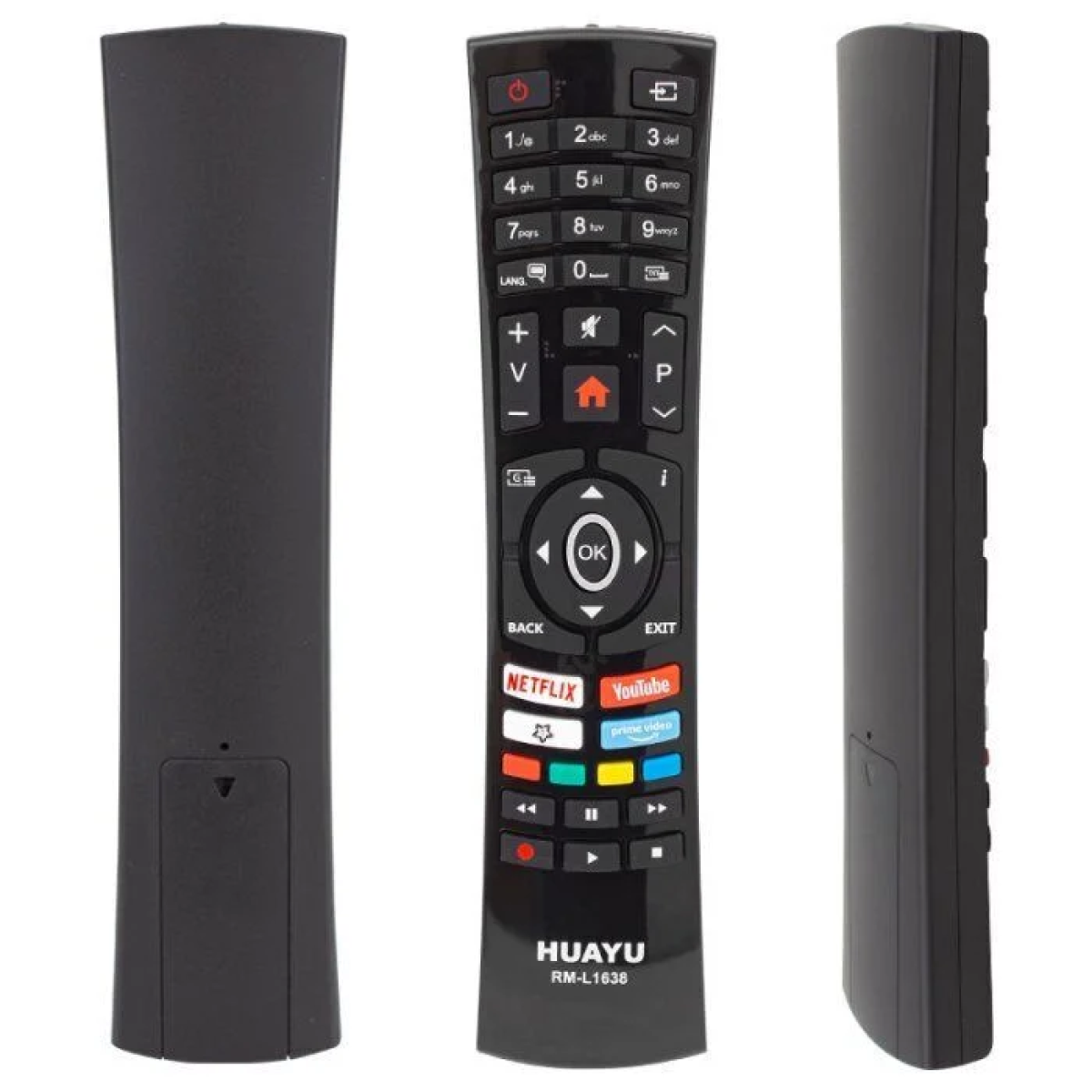 Huayu RM-L1638 Συμβατό Τηλεχειριστήριο για Τηλεοράσεις Turbo-X & F&U – Με Κουμπί Netflix